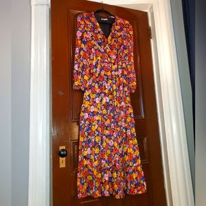 Skies Are Blue Floral Print Maxi Dress - Size M